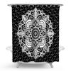 Cortina de ducha impermeable y a prueba de moho con estampado de flor de mandala estilo nacional original engrosada transfronteriza, cuenta de ducha, fabricantes