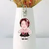 Llavero de Doble Cara con Respaldo Blanco Acrílico Yang Qianhong, Colgante para Bolsa, Colgante para Mochila, Merchandising de Celebridades, Personalizable con Tu Propia Imagen