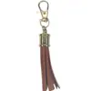Nuevo Colgante de Bolso con Borla de Cuero Pulsera de Cuentas de Silicona Llavero Accesorios Pulsera Llavero Borla