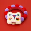 Collar de Bola de Pelo para Mascotas Año Nuevo Año del Serpiente Bufanda Festival de Primavera Suministros de Año Nuevo para Gatos y Perros Decoración Roja Cálida de León