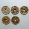 Colección Antigua Adornos de los Cinco Emperadores Dinastías Shunzhi, Kangxi, Yongzheng, Qianlong Adornos de Monedas de los Cinco Emperadores
