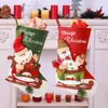 Bolsa de Regalo de Calcetín Navideño Grande con Diseño de Muñeco 3D, Bolsa de Dulces de Papá Noel y Muñeco de Nieve, Decoración Festiva de Calcetín