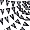 Banderola de decoración de calavera temática de piratas para Halloween transfronteriza, banderines triangulares para fiesta, fondo para ambientación de escena temática pirata