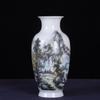 Ornamento de Vaso de Cerâmica Jingdezhen em Cor de Esmalte Paisagem Pastel Garrafa Guanyin Artesanato Decoração Simples para Casa Moderna