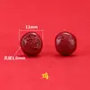 Cuentas Sueltas de Cinabrio de Alto Contenido Arena Púrpura Dorada Cuentas de los Doce Zodiacos Pulsera de Cuentas Hecha a Mano para DIY Pulsera de Cinabrio con Cuentas