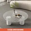 Mesa de centro redonda de mármore para sala de estar em casa, apartamento pequeno, casa alugada, mesa de centro moderna minimalista criativa da moda de luxo leve