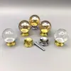 Manija Minimalista de Bola de Cristal para Cajón, Armario, Puerta de Gabinete, Manija Pequeña para Muebles de Agujero Único con Base de Aleación de Aluminio, Transfronterizo