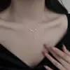 925 Colar de pérolas de feijão de prata esterlina para mulheres 2024 Novo ins nicho moda personalidade de alta qualidade all-match cadeia de clavícula