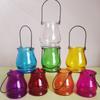 Candelabro de botella de vidrio de colores hecho a mano, material de bricolaje, pequeña botella colgante, contenedor hidropónico, jarrón, maceta, linterna creativa para niños