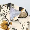 Cardigan Transfronterizo Europeo y Americano de Seda de Leche con Estampado de Colores Claros para Mujer, Conjunto Casual Transpirable de Manga Corta y Shorts para el Hogar