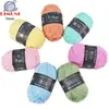Yi Mian Fio de Algodão Leite 4 Fios Bola de Lã de Espessura Média Sapato de Crochê Suéter de Boneca DIY Tricotado à Mão Pacote de Material