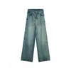 Pantalones vaqueros de mujer de cintura alta y pierna ancha, estilo fino de verano, nueva colección 2026, elegantes, retro, holgados, de pierna recta, largos hasta el suelo