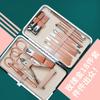 Spot cortadores de unhas de aço inoxidável conjunto rosa pedicure unhas Clippers 18 peças conjunto cortadores de unhas set box manicure set
