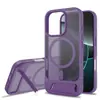 Funda de teléfono con soporte Magsafe magnético dos en uno protectora para Apple 16Promax Venta al por mayor