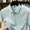 Entrega transfronteriza de nuevas camisetas de manga corta para hombre de verano, polos de alta gama con cuello camisero, holgados y casuales con bolsillos reales