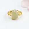 Anillo de Jade Hetian Natural Guan Yu Estilo Mariposa Joyería Ajustable Accesorios Venta al por Mayor en Vivo Dropshipping S2032808