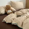 Conjunto de Roupa de Cama de Algodão 100% Puro Grau Materno e Infantil Classe A Conjunto de Quatro Peças Lençóis de Algodão Puro Capas de Edredom Lençóis com Elástico Conjunto de Três Peças Dormitório Toque de Luxo Quarto Principal