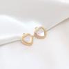 Colgante de corazón de concha blanca con paneles de oro de 14 quilates, hecho a mano, pulsera pequeña, collar, colgante, material para colgante.