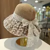 Sombrero para Mujer, Protección Solar de Verano, Protección UV, Sombrero de Pescador, Cubre Rostro, Sombrero de Sol de Goma Negro, Ala Ancha, Nuevo Estilo 2024