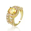 Aliexpress Novo Estilo Anel Aberto Oval com Zircônia Cravejada de Diamante Anel Elegante Versátil de Alta Qualidade Atacado de Comércio Exterior