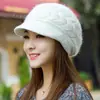 Gorros de Otoño e Invierno Transfronterizos para Mujer, Cálidos Gorros de Lana a la Moda y Versátiles, Boinas de Terciopelo y Engrosadas, Gorros de Punto de Pico de Pato al por Mayor