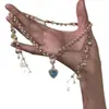 "Rey del Océano Princesa Azul" Collar Amor Azul para Mujer 2025 Nuevo Estilo Caliente Verano Doble Capa Cadena para Clavícula