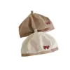 Tendencia de Moda Transfronteriza Boina Infantil Otoño Estilo Coreano Pequeño Corazón Sombrero de Calabaza para Bebé Sombrero Retro Literario Venta al por Mayor