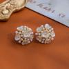 Aretes de Flor de Hortensia Fluttering de Hada Moda Alto Sentido de Gama Estilo Popular de Internet Exquisitos Versátiles Románticos Elegantes Elegantes Pendientes