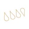 Figura geométrica de cobre chapado en oro de 14K transfronteriza con aretes colgantes, collar, material hecho a mano para bricolaje, accesorios de joyería