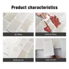 Creativas pegatinas de pared autoadhesivas de ladrillo gris imitación 3D para embellecimiento interior, fondo de TV, sala de estar, papel tapiz 3D de autoinstalación