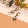 Pendientes Largos de Perlas con Borlas Largas de Plata S925 Estilo Barroco Japonés y Coreano Elegantes con Cristales para Mujer B601