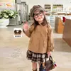 Ropa para niños Weimu gabardina para niñas otoño estilo coreano casual cuello solapa cárdigan superior para niños ropa de bebé Clase A
