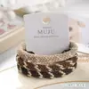 Gomas para el pelo estilo coreano en paquete de tarjeta con código de barras, Accesorios para el pelo de supermercado para mujer, Bandas elásticas gruesas de alta elasticidad, Anillos para el pelo sin marcas, Elásticos para coleta alta