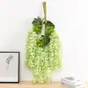 Florescimento Simulation Encriptação Flor de Glicínia Atacado Corredor de Casa Flor de Videira no Teto Decoração de Arco de Casamento String de Flor de Feijão Dolichos Flores Artificiais