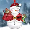 2024 Feliz Año Nuevo Decoraciones de Muñeco de Nieve Navideño Decoraciones Navideñas para el Hogar Decoraciones Festivas Colgante Plano Acrílico