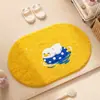 Alfombrilla de Piso para Baño Puerta de Inodoro Absorción de Agua Secado Rápido Alfombrilla Antideslizante Bañera Almohadilla para Pies Alfombra Gruesa para Inodoro Baño