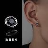 Brincos Masculinos da Moda com Zircônias Micro-Incrustadas e um Toque Sofisticado, Acessório para uma Orelha, Brincos de Pino Estilo 2025 para Orelhas Furadas, Brincos Personalizados para Mulheres
