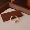 Anillo de Cristal Natural, Anillo de Perla de Agua Dulce de Alta Calidad, Cadena de Cuentas Personalizada con Granate, Anillo de Plata de Ley con un Toque de Sofisticación