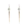 Pendientes de Borla con Circonita de Flor de Alta Gama, Modernos, Elegantes y Elegantes Ganchos para Orejas, Diseño de Nicho, Pendientes para Adelgazar el Rostro
