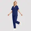 TEMU Ropa de Trabajo para Salón de Belleza Coreano Estilo Europeo Lavable Resistente a las Arrugas Unisex Set de Ropa de Trabajo para Esteticista