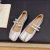 Nuevos Zapatos de Ballet Mary Jane Cuadrados de Moda de Cuero Suave Importados de Italia para Verano y Otoño, Combinados con Faldas, Mocasines de Estilo Francés