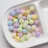 Cuentas Redondas de Color Sólido con Agujero Recto de Mabe Chapado 8-12mm Material para Ensartar Cadena de Teléfono Móvil Collar Accesorios de Joyería