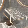 Nuevo Estilo Lavabo Grifo Estante de Almacenamiento Acrílico Baño Tocador Montado en Pared Sin Taladro Almacenamiento