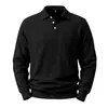 Suéter tipo polo jacquard texturizado de otoño para hombre de Amazon 2026, top versátil para el uso diario