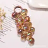 Nuevo Colgante de Llavero de Racimo de Uvas con Cuentas Acrílicas Translucidas de Colores Estilo Lindo y Fresco para Funda de Auriculares Bolsa