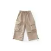 Pantalones largos de fábrica 2026 primavera/verano pantalones jogger pantalones casuales de moda bolsillo moda pantalones de trabajo para niños grande MDD
