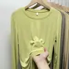 Camiseta Larga Suave de Estilo Europeo para Mujer, Top Amigable con la Piel, Principios de Primavera y Otoño 2026, Camiseta Base de Alta Gama