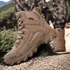 Botas de Combate para Hombre Talla Grande, Todo Clima para Senderismo al Aire Libre, Aventura, Rescate, Botas del Desierto, Entrenamiento, Camping, Montañismo, Botas para Hombre, Negro