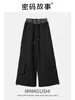 Moda Femenina 2025 Pantalones de Lunares Elegantes Casuales de Cuadros con Bolsillos, Estilo Delgado, Cintura Alta, Caída, Anti-Arrugas