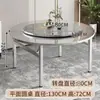 Mesa plegable de acero inoxidable extra gruesa, mesa portátil para barbacoa, mesa para puesto exterior, mesa redonda pequeña simple para mercado nocturno comercial